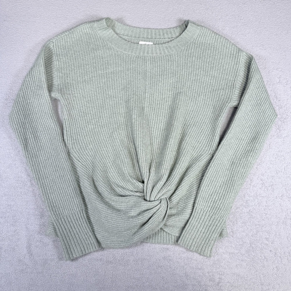 Offline Aerie Green Oversized Twist Knot Front Asymmetrical Pullover Sweater XS